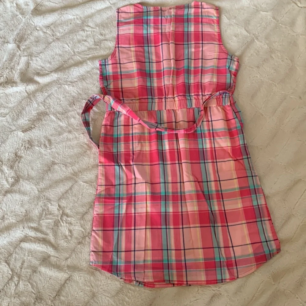 Gapkids pink plaid dress‎ size L (10-11) new with tag